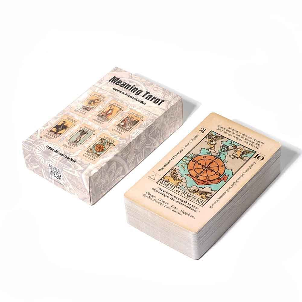 Meaning Tarot Card with Meaning On Them Beginner Tarot Keyword Antiqued Tarot Deck Learn Tarot 78 Cards Meaning Tarot