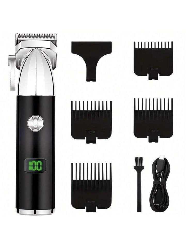Endzone Professional Cordless Buddha Hair Clipper Rechargeable T-Blade Men's Grooming Shaving Machine for Self Cutting Haircut Barbers Trimmers Cutter with 4 Guide Combs (2 Speed)