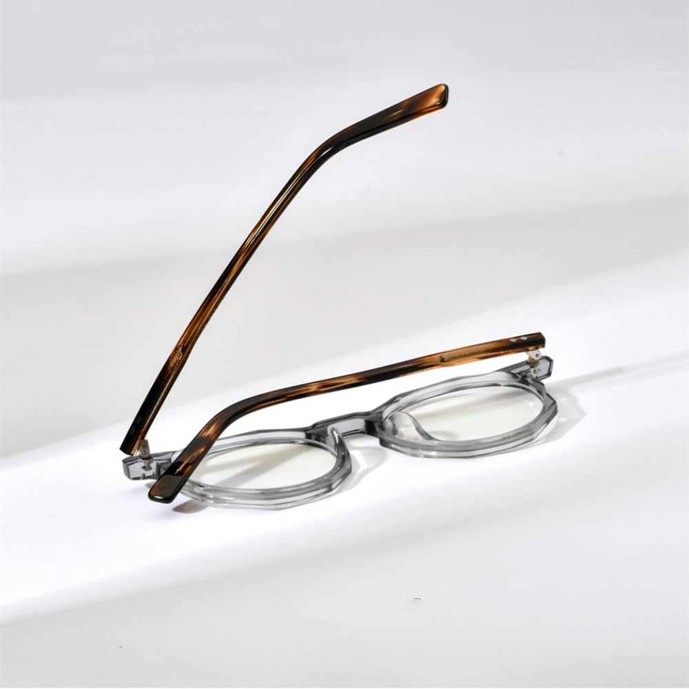 MUTYNE Montura de gafas de acetato para hombre, anteojos polígonos Retro Vintage, gafas para mujer