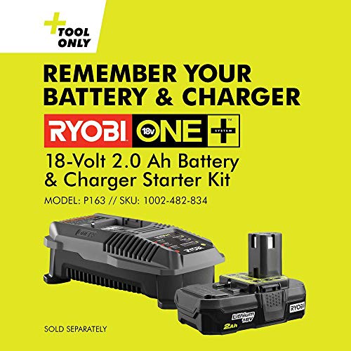 Ryobi P241 One+ 18 Volt Lithium Ion 130 Inch Pounds 1,100 RPM 3/8 Inch Right Angle Drill (Battery Not Included, Power Tool Only)