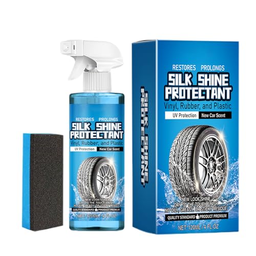 自動車用タイヤクリーナー - 120ml リストア ポリッシュ ディテーリング,タイヤ シャイン ロング ラスティング スポンジ 付き,車両、自動車、ボート、船舶、ガレージ、アウトドア、インテリア、エクステリア、オート、自動車用