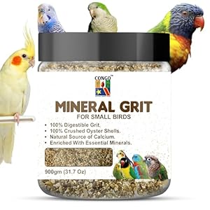 Congo® 900gm Mineral Grit for Healthy Bird Digestive System for Budgies, Lovebirds, Cockatiel and Other Small Birds (900gm)