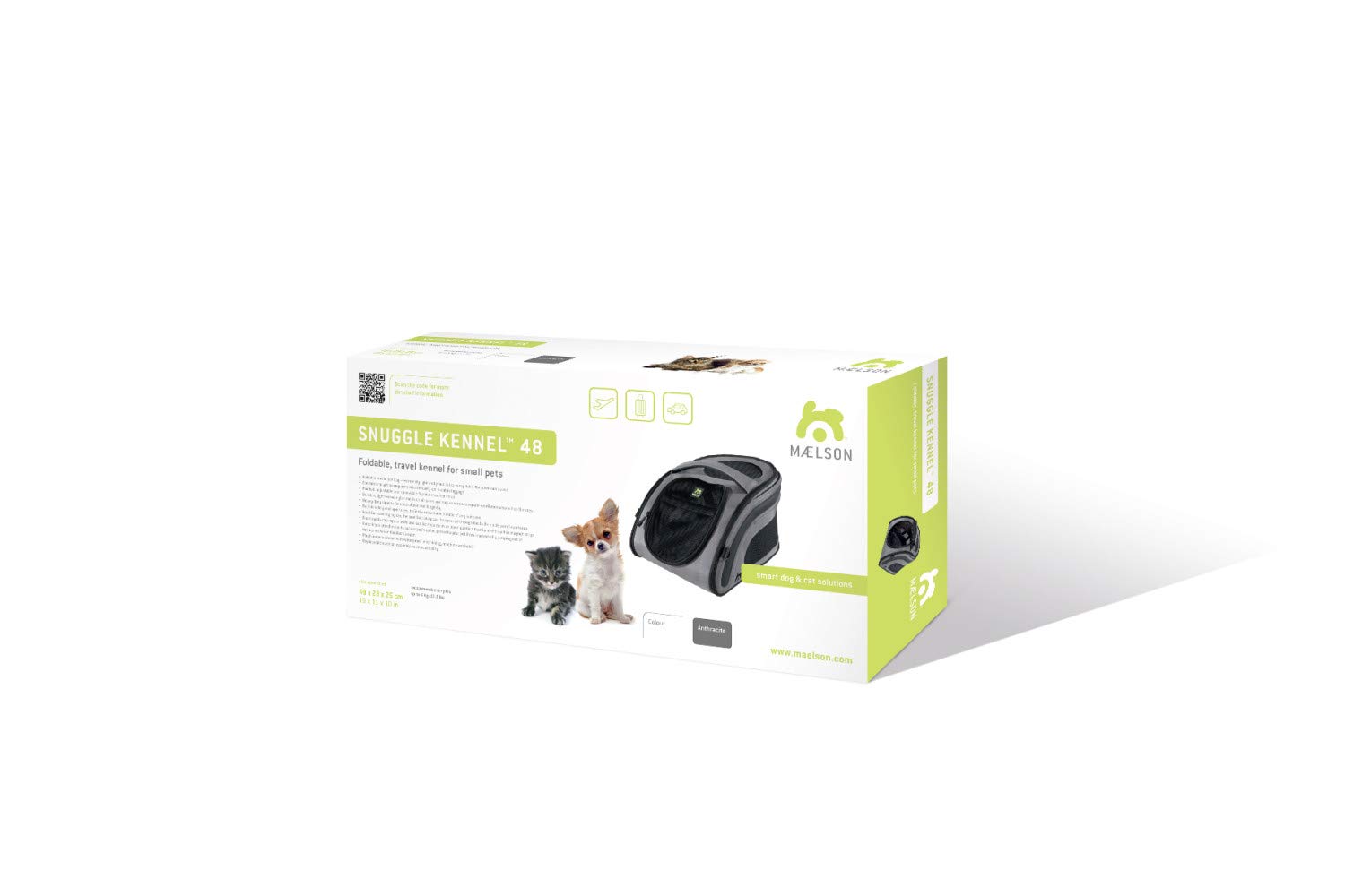 Maelson Transportbox, Snuggle Kennel,SN 7152, anthrazit - 52 x 30 x 30 cm