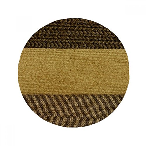 Tapis de sol en lin marron et multicolore DIYthinker 50x50cm - 2