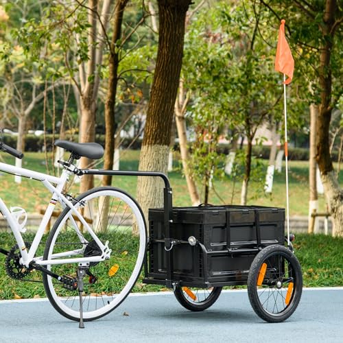 Image of Aosom Bike Cargo Trailer Removable Storage Box Bottom