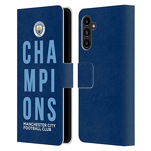 Étui Manchester City Samsung Galaxy A13 5G protection cuir bleu