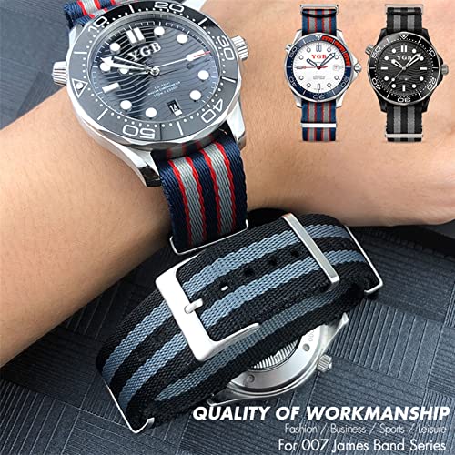Bracelet montre Nato nylon 20 mm 22 mm Omega Seamaster 007 Commander - 3