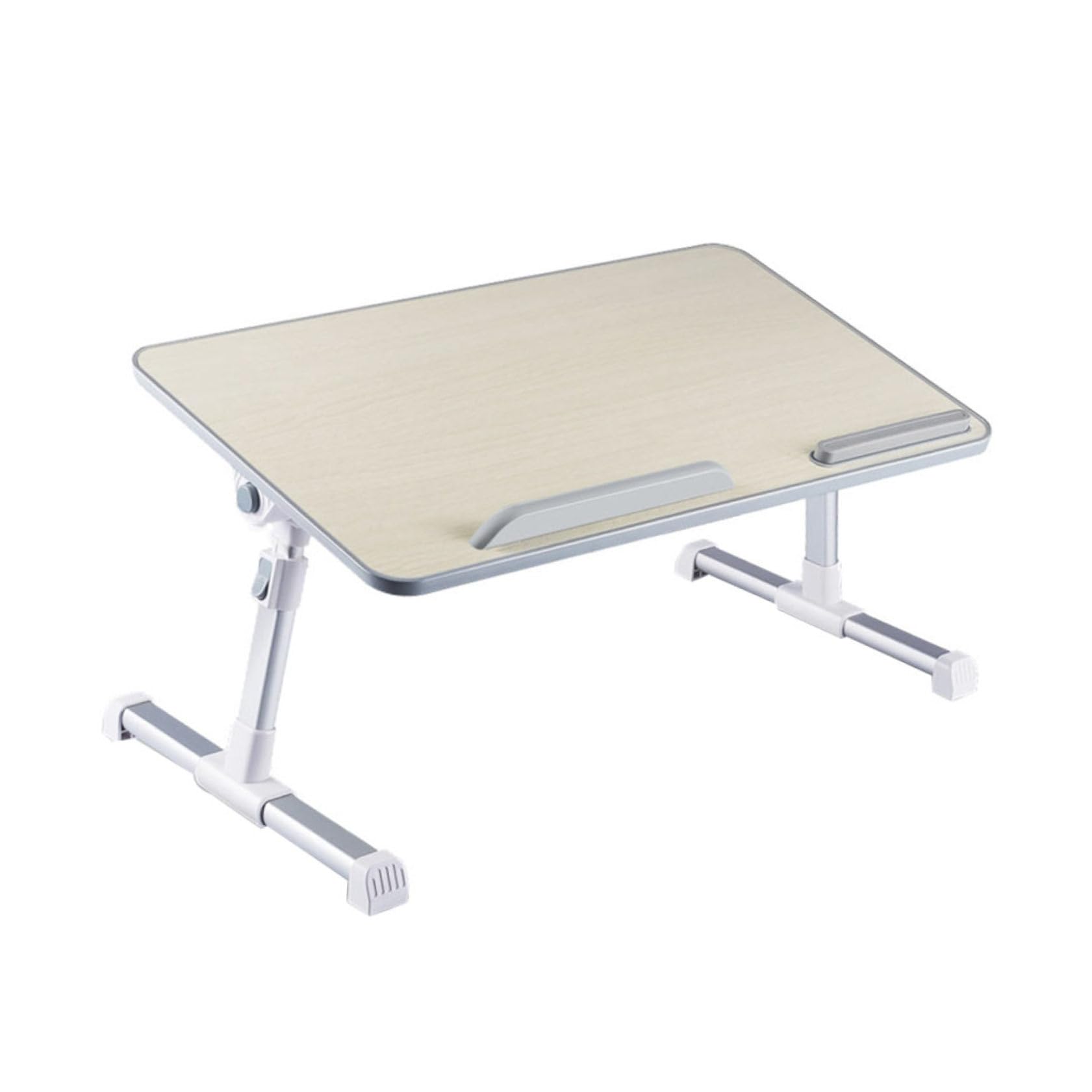 Bureau pliable ordinateur portable avec table d'étude beige compacte