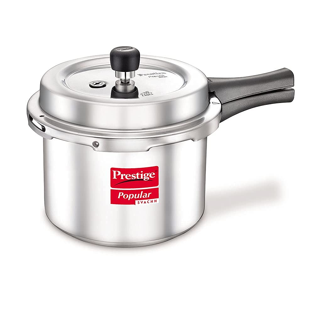Prestige Popular Svachh Aluminium Outer Lid Pressure Cooker, 1.5 Litre - Silver, Medium (10162), 1.5 Liter (B099F92F9Z) Amazon Price History, Amazon Price Tracker