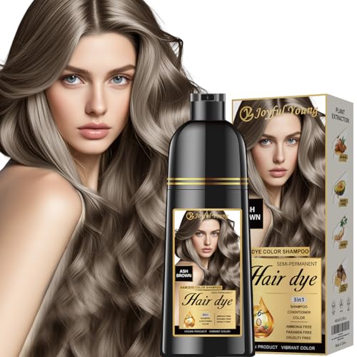 Joyful Young 3-in-1 Gray Hair Dye Shampoo Ash Brown