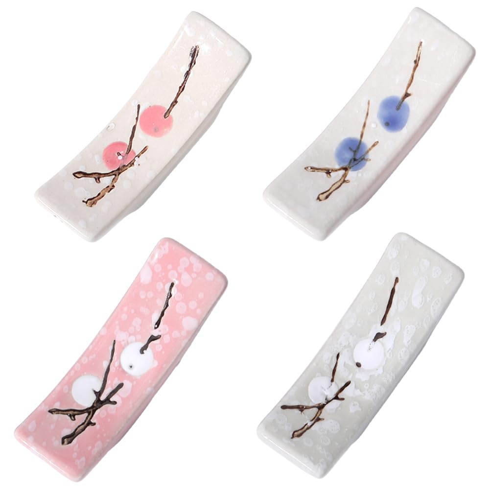 6 Repose-baguettes En Céramique Motif Fleur De Cerisier – Décoration De Table Pratique Et élégante - 3