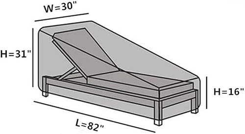 Miniatura 5 de FLR Funda impermeable para silla de patio, a prueba de polvo, protección para muebles de jardín y exteriores
