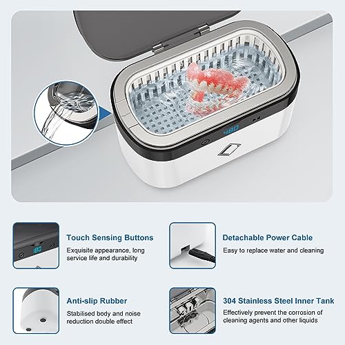 LifeBasis Ultraschallreinigungsgerät 500ml - Der Neueste Ultraschallreiniger 42KHz Touchscreen...
