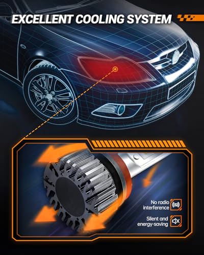Image of SEALIGHT H11 /H8 /H9 /H16 LED Bulbs, 30,000LM 600% Super Brighter H11 Halogen Replacement Bulbs, 6000K Xenon White H11 H8 H9 Headlight Blubs, Plug and Play, Pack of 2
