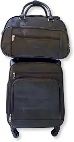 Kit Mala de Viagem Executiva Padrão Bordo 4 Rodas 360° com Mala de Mão (Marrom)