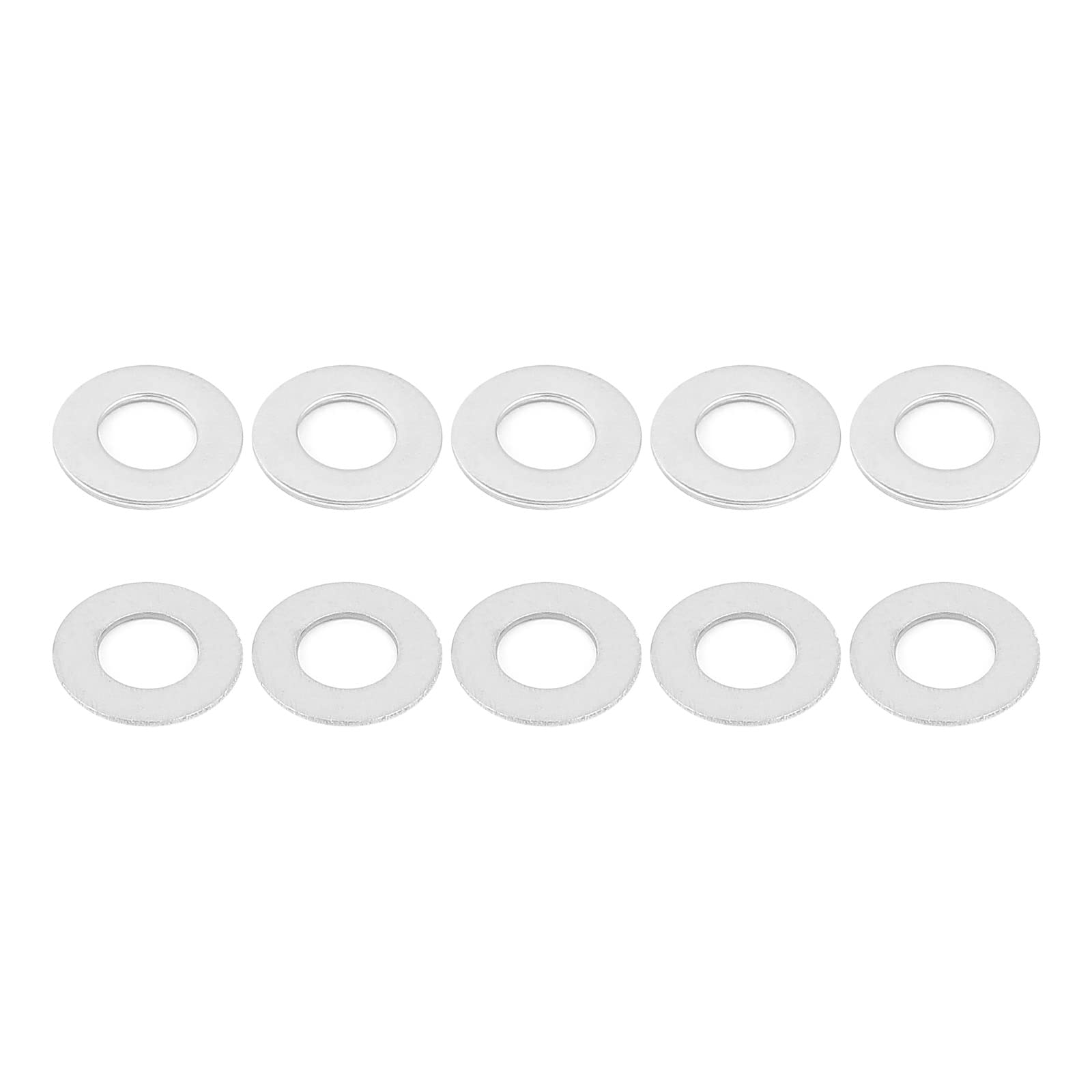 DTGN 10mmx20mmx1mm(IDxODxT) 304 Stainless Steel Flat Washers - 30Pack - Good for Industrial Machinery - Flat Ring Gaskets - Silver Tone