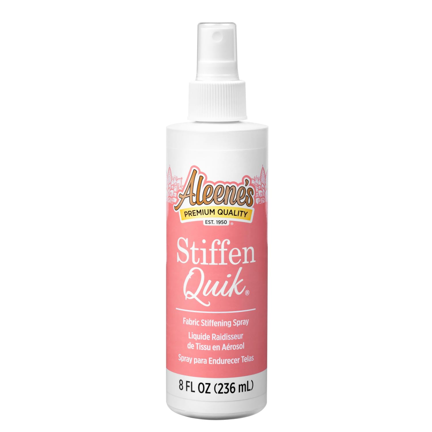 Aleene's Stiffen Quik Pump Spray Fabric Stiffener, Quick Drying, Nontoxic, for Stiffening, Draping, and Shaping Fabrics, 8 oz