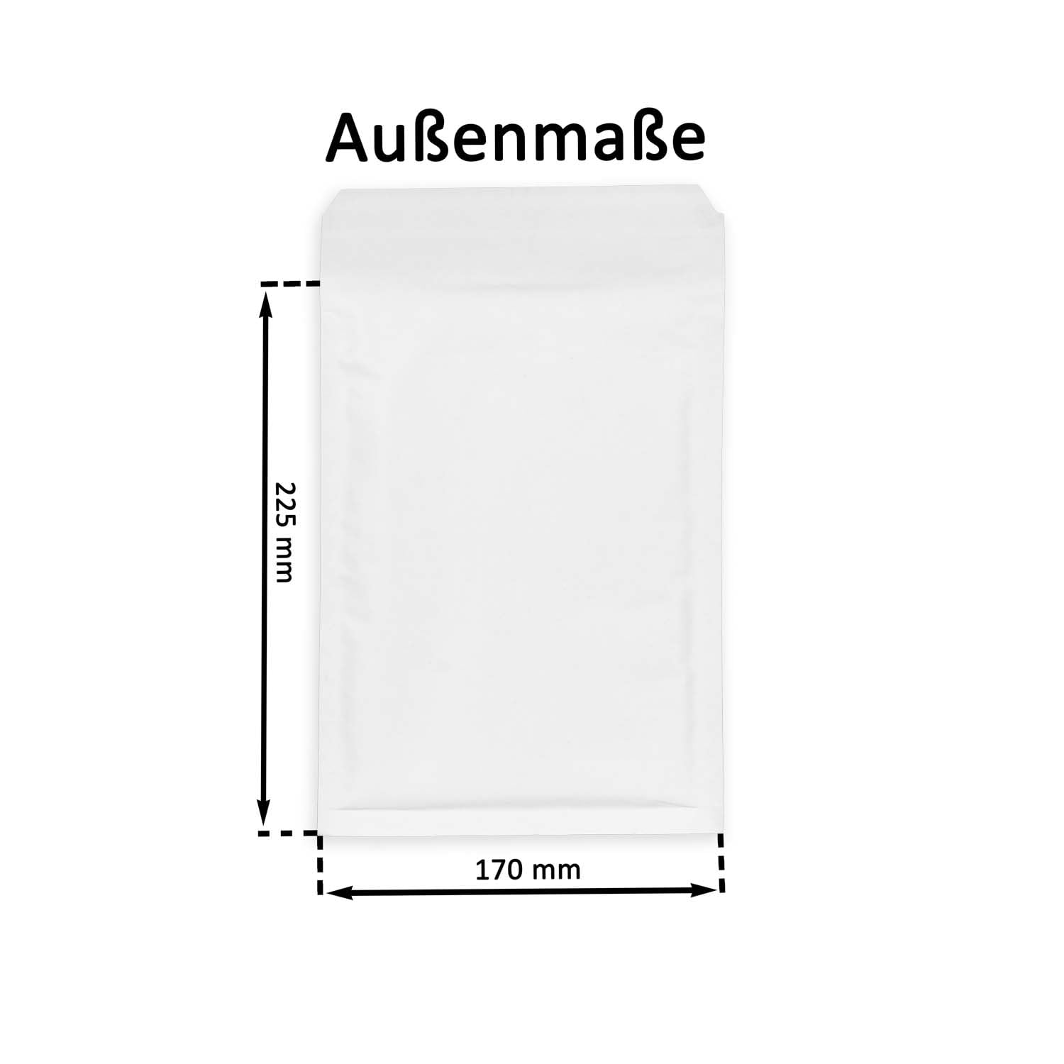smiley pack Luftpolstertaschen Größe C3 Weiß 170 x 225 mm, gepolsterte Versandtaschen mit Selbstklebeverschluss, passend für A5 und B6+ (800 Stück)