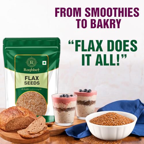 Image of Raghbat Flax Seeds, 500g, Rich in Protein & Dietary Fibre, Source of Iron