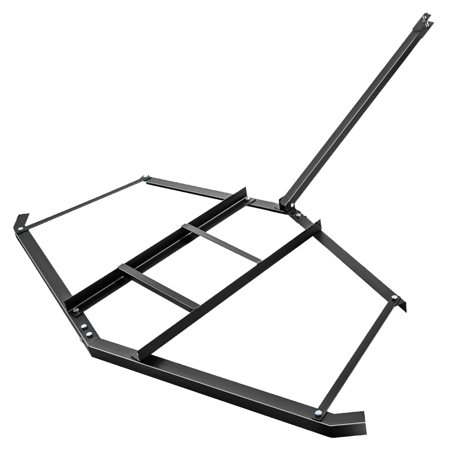 Schleppegge, 152x84 cm Wiesenegge für Rasentraktor, Geländefahrzeuge, ATV & UTV, Tragkraft bis zu 25 kg, Wiesenschleppe aus Stahl mit verstellbaren Stangen, für Kiesauffahrten, Bauernhof, Feldgarten