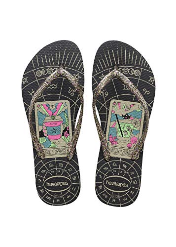 Chinelo Slim Mysthic, Havaianas, Feminino, Preto, 41/42