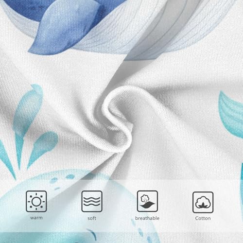 Cute Whale Sea Animal Funny Cute Panties Girl Toddler Underwear Floral Cotton Durable Briefs Undies Kids 2t3