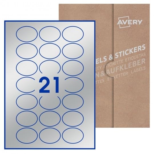 Avery Oval Silver Paper Labels, Blank A4 Stickers. Customisable Printing Sticker Paper.