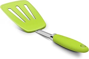 Hygienic and Durable Green Silicone Spatula for Seamless Food Preparation