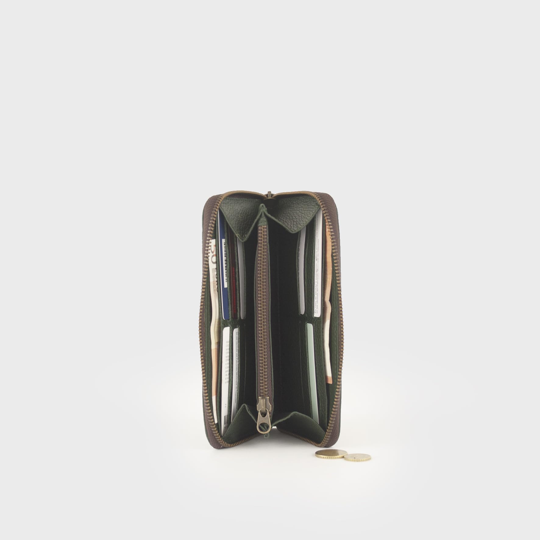 CRUSH - Billetera de piel hecha a mano para mujeres. Monedero de piel suave. Hope.