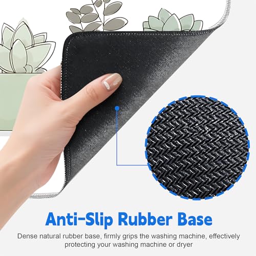 Image of Non-Slip Washer & Dryer Top Cover Mat Dust-Proof Protective Pad with Absorbent Surface & Rubber Backing, Waterproof & Heat Resistant Laundry Room Decor (Vase, 23.6 inch x 19.7 inch)