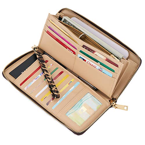 Wozeah Women's Rfid Blocking Pu Leather Zip Around Wallet Clutch Large Travel Purse (Color-12) #TOP1