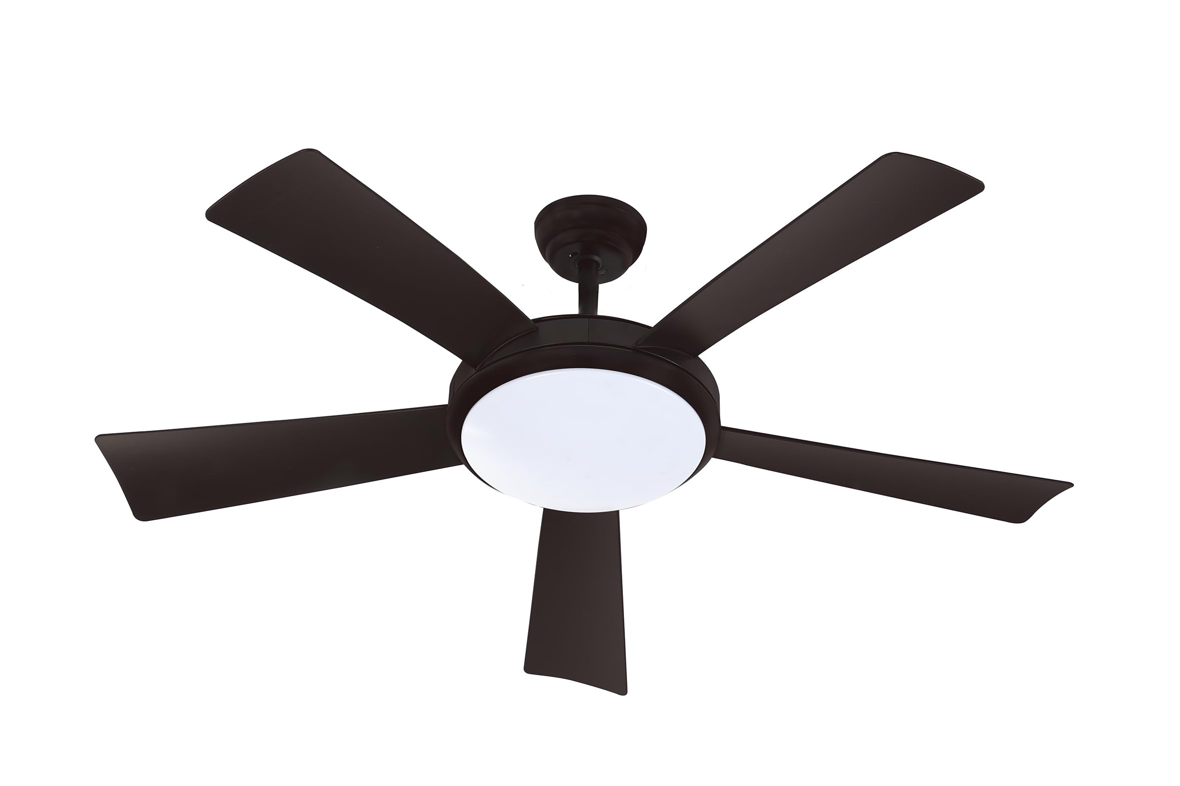 Farelek Wallis Ventilateur de Plafond Puissance 38 W, Diamètre 1320 mm, Type de Construction Bois Noir, Télecommande, Selecteur de Vitesse,