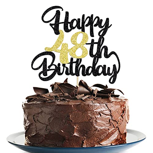 Image of 48th Birthday Cake Topper & Decoration - Happy Birthday Party Decoration Gift Plugin