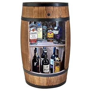 CREATIVE COOPER Holzfass Weinregal mit LED