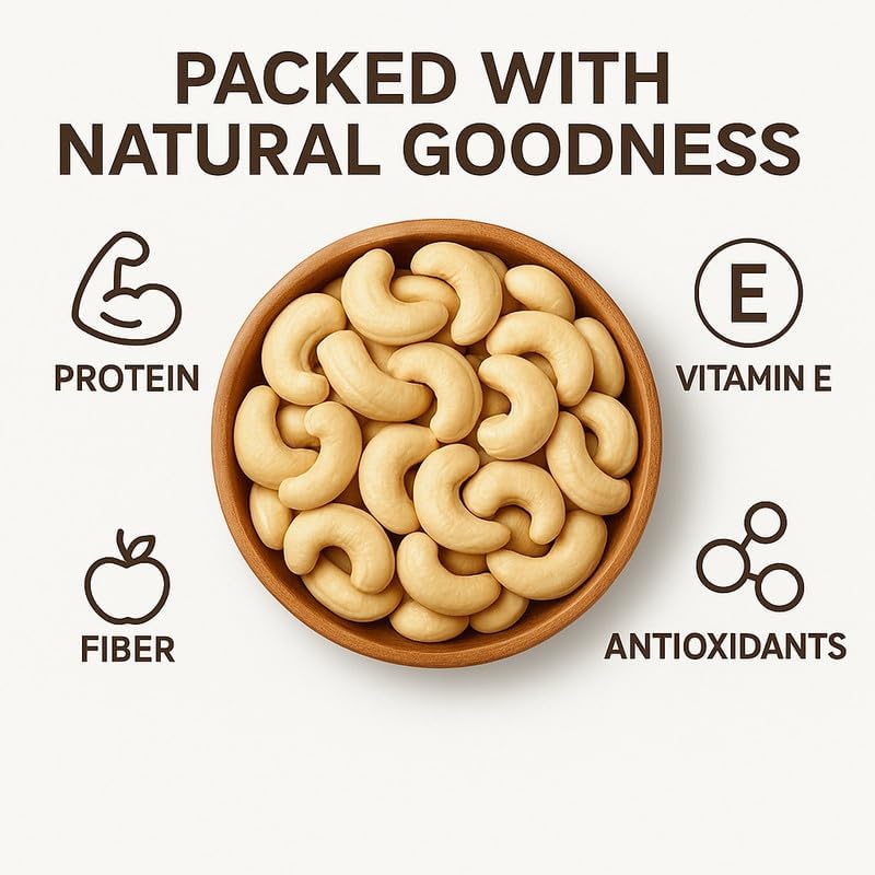 Image of Vbalaa Premium Cashews 200gm | 100% Natural & Pure | No Added Preservatives, Colors & Artificial Flavours | Rich in Nutrition | Ideal for Snacking & Gifting Dry Druits