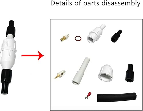 Vista 2 de Mssoomm Cabezales de conector positivo y negativo de protección de alambre de alto voltaje con terminal de metal para conectar la fuente