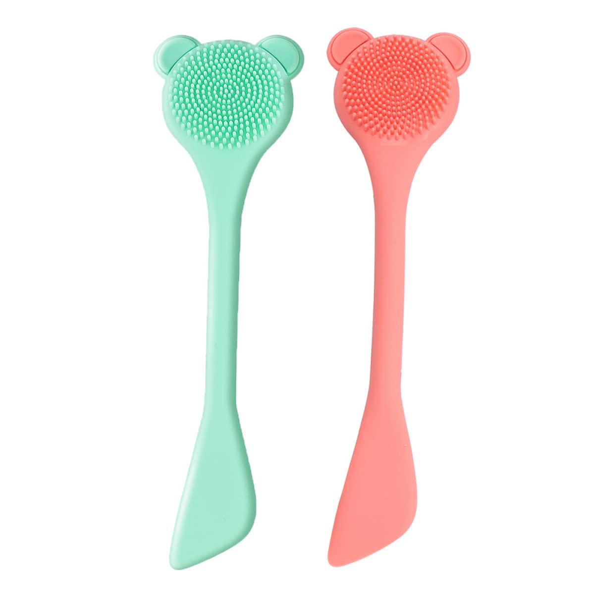 Healeved Nose Brush Set 2pcs Silicone Facial Cleansing Brush for Blackheads Gentle Exfoliating Nose Scrubber