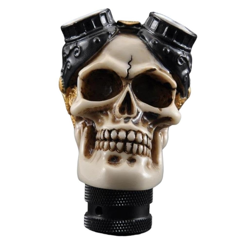 HYASDBWE Universal Gear Shift Knob Skull Head Manual Transmission Gear Shift Knobs Skull Shifter Lever Auto Parts Decorative Gear Shifter Parts