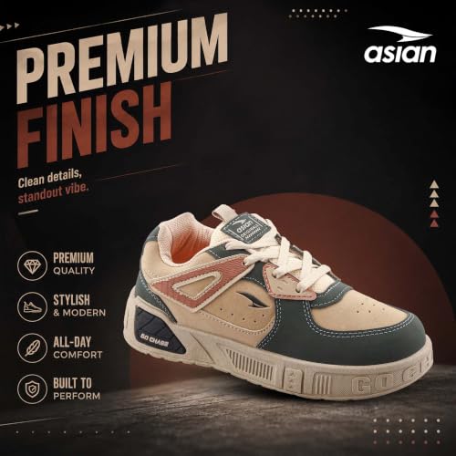 Image of ASIAN Sonic-01 Kids Sneakers | Casual Sneakers with Cushioned Sole, Durable Synthetic Upper & Comfort for Boys & Girls