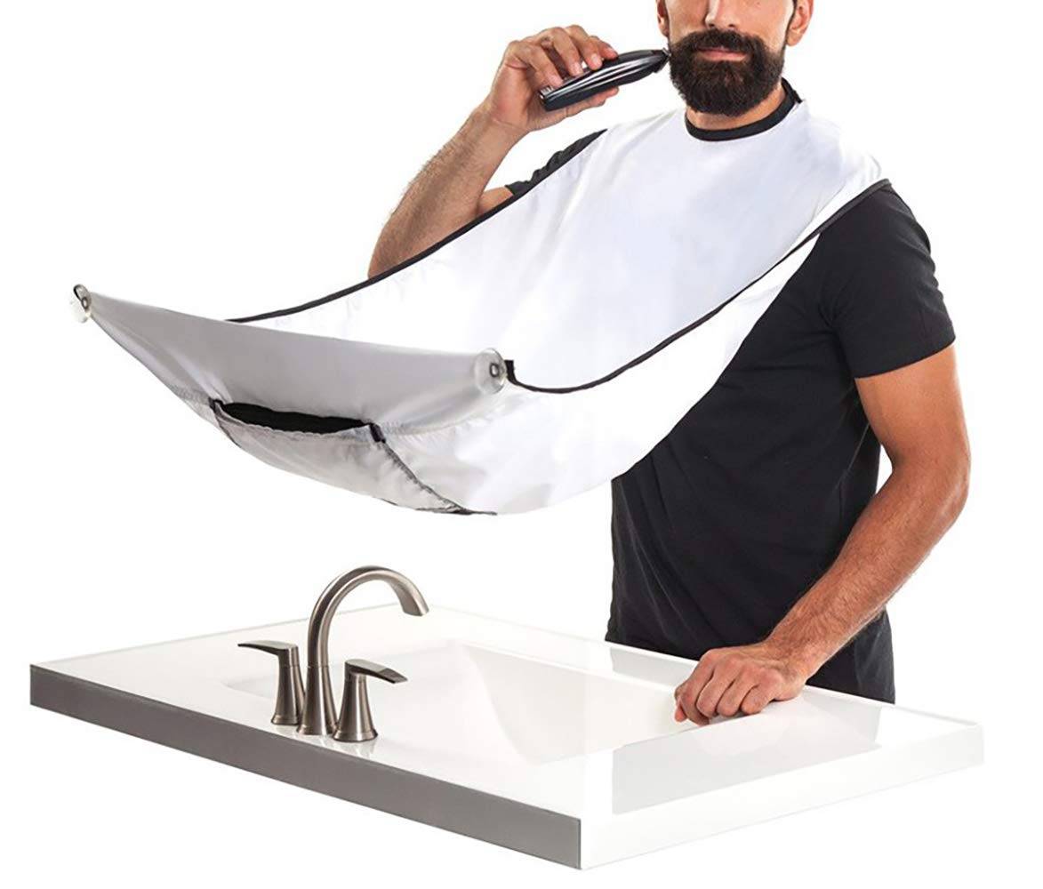Agudo multifunctional waterproof Beard Bib Apron Trim Your Facial Hair Without The Mess,Easy to Use Grooming Cape for Shaving, Clippings Catcher Apron with 2 Strong Suction Cups(1pcs) (B08WHYS331) Amazon Price History, Amazon Price Tracker