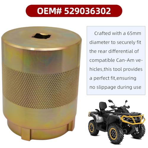 Image of Rear Differential Socket 65mm Tool Compatible with Can Am Outlander Renegade 570 650 850 1000 OEM# 529036302 (Not suitable for 570 /650 XMR)