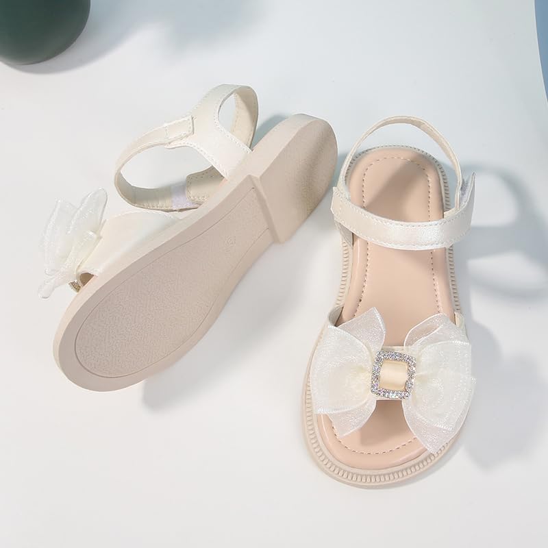 Image of kkdom Girls Cute Heart Sandals Open Toe Summer Flats Dress Sandals Shoes