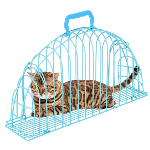 BELLIFFY Gabbia Per Bagno Dei Gatti Gabbia Per Doccia Dei Gatti Realizzata Materiali Metallici Di Buona Qualità e Robusti Per Garantire Durata e Praticità