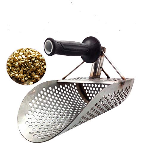 spritool Beach Sand Scoop with Handle Metal Detecting Tool Stainless