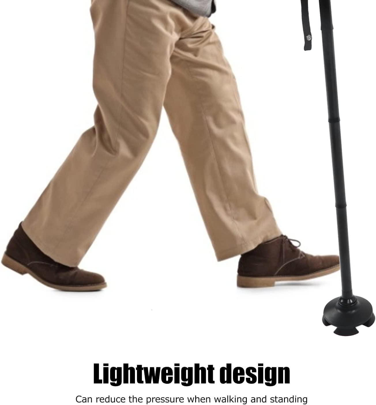 SAAKO Sécurité Béquilles Béquilles télescopiques Bâtons de Marche réglables en Hauteur en Aluminium avec Lampe de Poche Canne de Marche Cannes pour Adultes Confortable