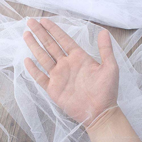 Shatex Mosquito Netting 120"x 66" Insect Pest Barrier Netting for Outdoor/Bed/Wedding, White