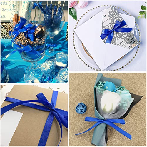 Blue Ribbon 40mm, 23 Meters Royal Blue Satin Fabric Present Ribbon for Crafting Gift Wrapping, Balloons, Floral Bouquet - Image 3