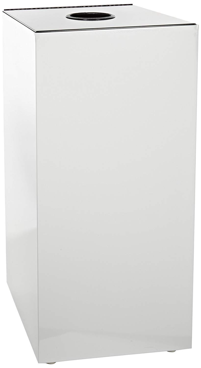 Witt Industries Steel 32-Gallon Geo Cube Recycling Container, Round Opening, Legend 