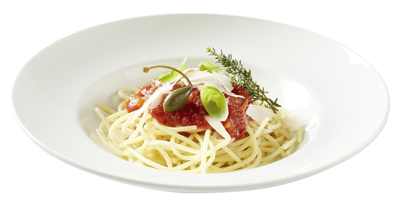 METRO Professiona juego de 6 platos de porcelana para pasta Anla, 30 cm de diámetro, aptos para microondas y horno hasta 220 °C, color blanco