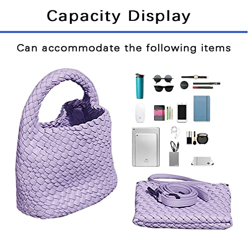 JINMANXUE Small Woven Bag for Women Cute Hobo Tote Handbag Mini Clutch Purse Vegan Leather Crossbody Shoulder Handmade Bags4